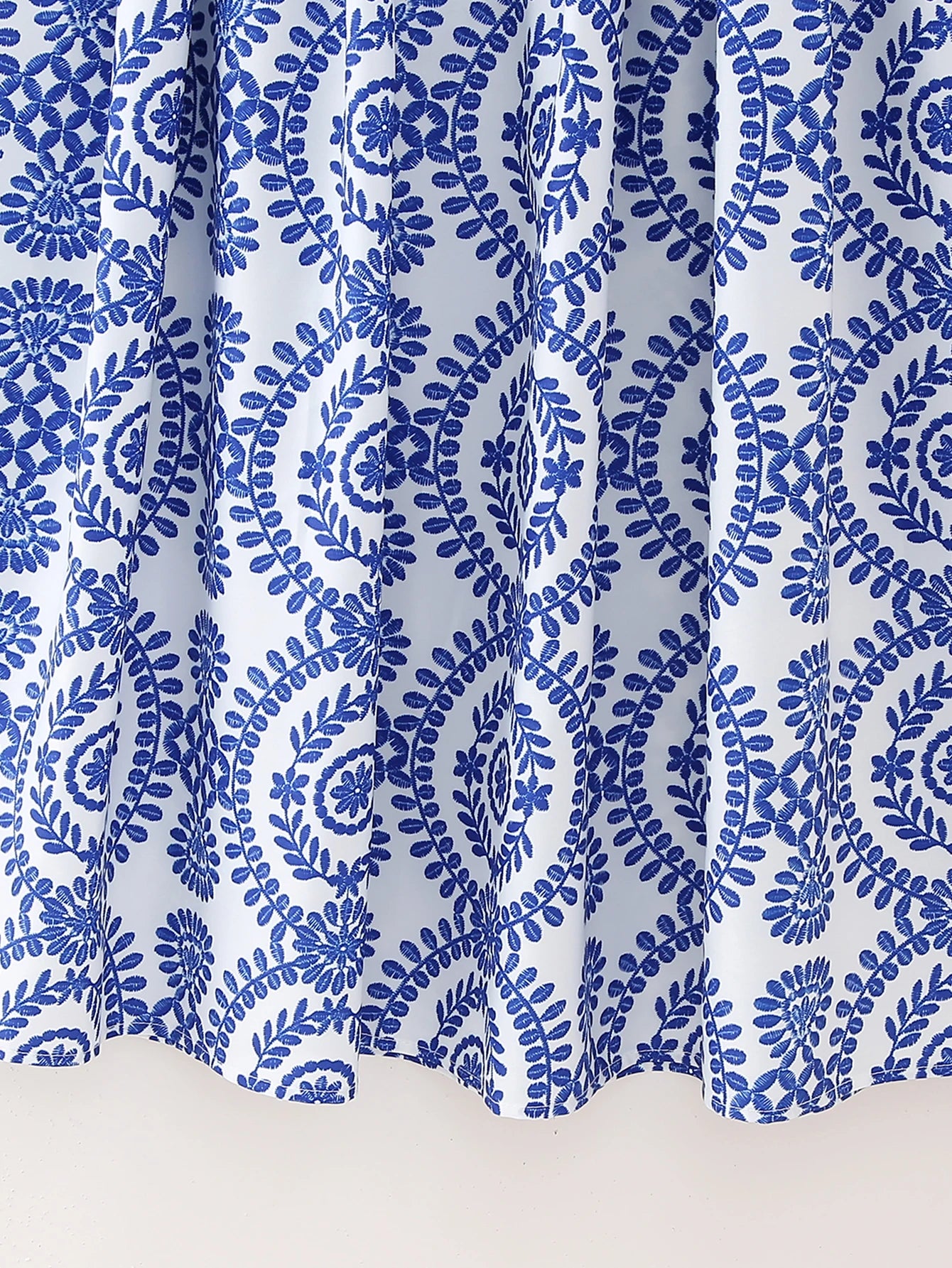 Long Prints Skirt Pleated Back Zipper Ankle Length Casual Bottom Wear Women'S Clothing for Spring Summer