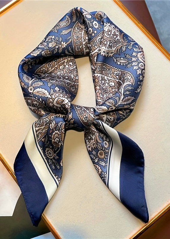 Alicia Vånga scarf Detailaufnahme in Blau – Vera Stockholm
