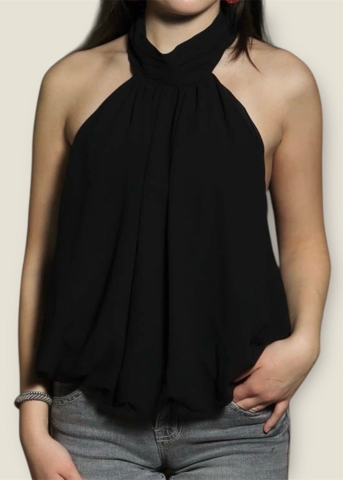 Juni Nyland top – Top Damen in Schwarz | Vera Stockholm