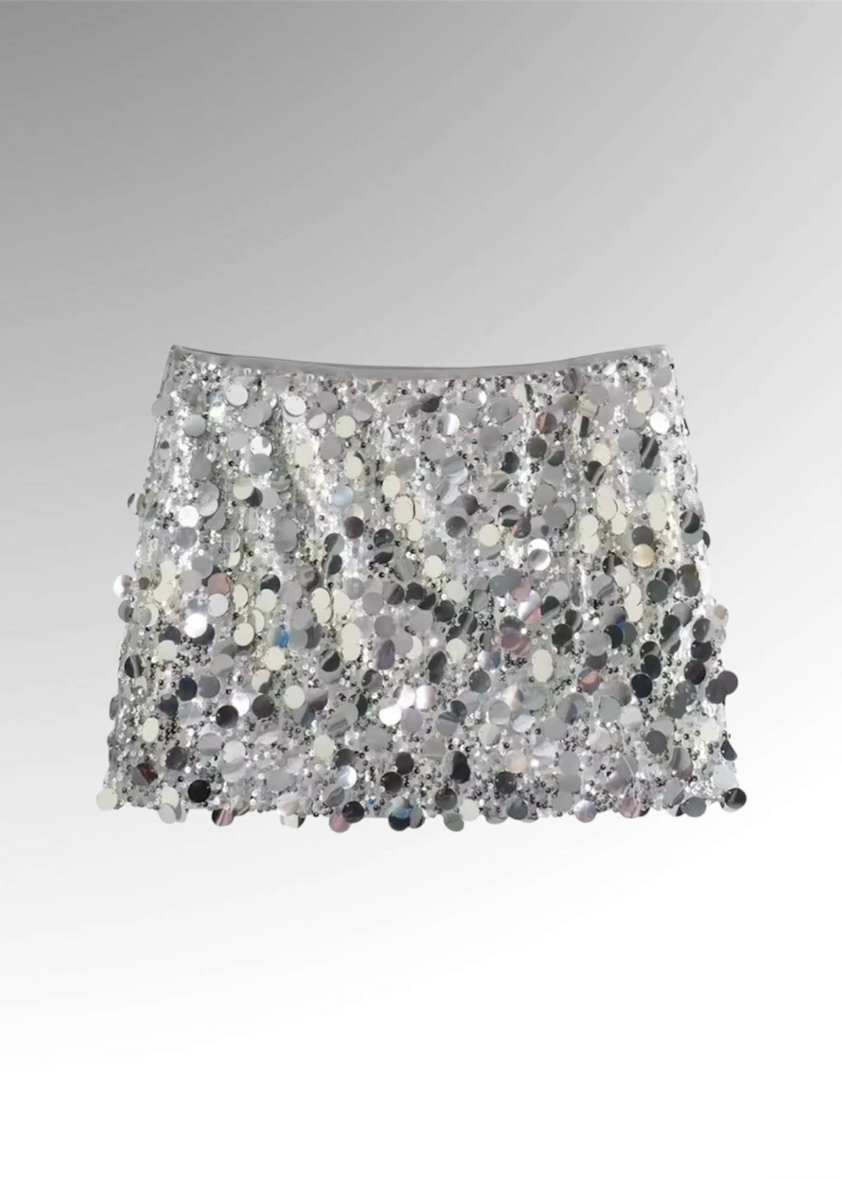Liv Halmstad Skirt Detailaufnahme in Silber – Vera Stockholm