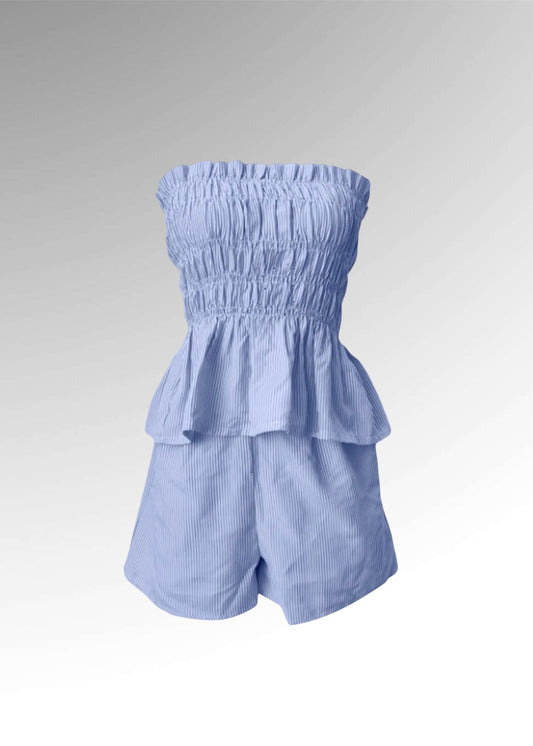 Alice Sølen 2 piece set Rückenansicht in Blau – Stockholm Fashion | Vera Stockholm