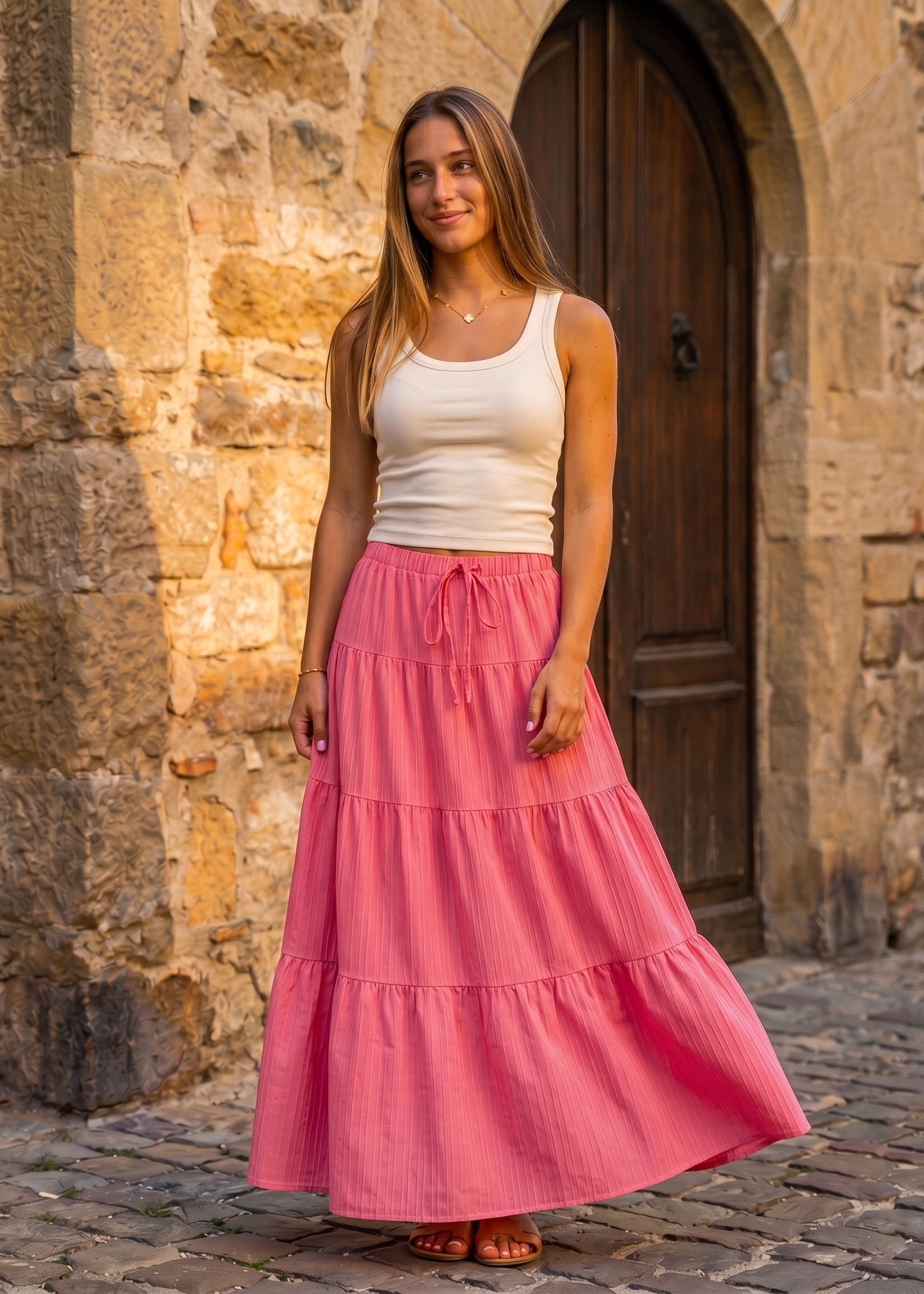 Elin Österlen Skirt Frontansicht in Rosa – Stockholm Fashion | Vera Stockholm